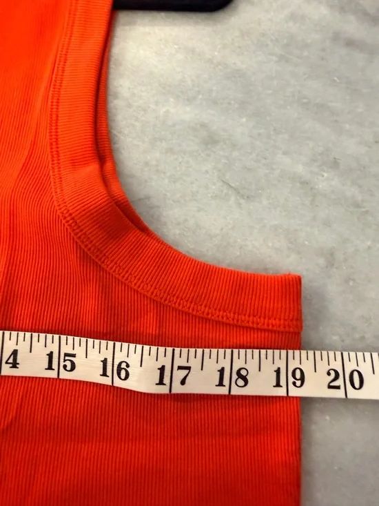NWOT Madewell Size XXL Red Orange Ribbed Supima Cotton Racerback Tank Top - Picture 8 of 10